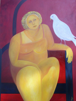 Œuvre contemporaine nommée « L'oiseau blanc », Réalisée par FRANçOISE COEURET