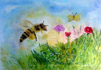 Œuvre contemporaine nommée « Bee Polanizer 2 », Réalisée par MITRA SHAHKAR