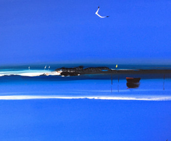 Œuvre contemporaine nommée « jour bleu », Réalisée par LOUIS MAGRE