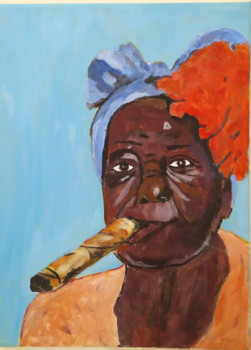 Œuvre contemporaine nommée « le cigare », Réalisée par SUZON