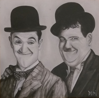 Œuvre contemporaine nommée « Laurel et Hardy 2 », Réalisée par DOMI