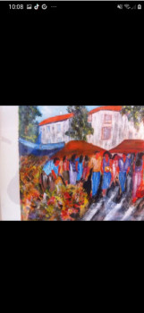 Œuvre contemporaine nommée « Le Petit Marché d'Aix en Provence », Réalisée par CAROLINE ARTISTE
