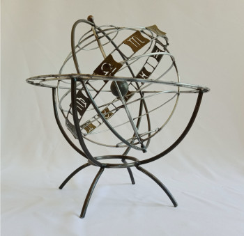 Œuvre contemporaine nommée « Sphère armillaire 2 », Réalisée par LIKIS