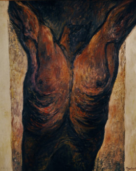 Œuvre contemporaine nommée « torse-arbre », Réalisée par MAJO MARCHAND