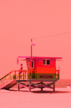 Œuvre contemporaine nommée « Venice Beach in Pink 2019/2023 », Réalisée par RéGY