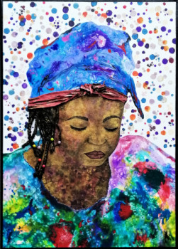 Œuvre contemporaine nommée « Mama Africa », Réalisée par ANNE ROBIN
