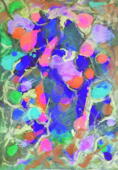 Œuvre contemporaine nommée « La danse des couleurs . », Réalisée par MITRA SHAHKAR