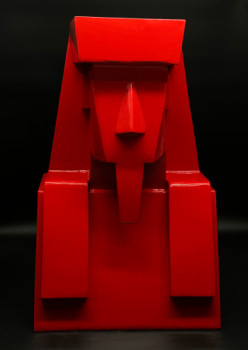 Œuvre contemporaine nommée « Pharaon rouge feu », Réalisée par ARTOTEM