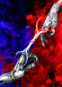 Œuvre contemporaine nommée « Thor & Zeus », Réalisée par SYLMI