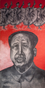 Œuvre contemporaine nommée « Mao et les filles du Moulin Rouge », Réalisée par ERIC ERIC