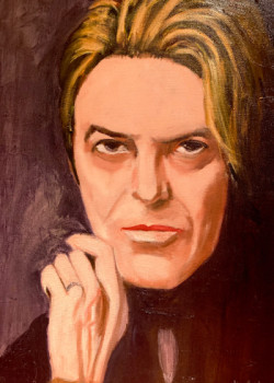 Œuvre contemporaine nommée « Bowie », Réalisée par MANEL MONTAñES