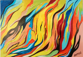 Œuvre contemporaine nommée « Moving colors », Réalisée par PAUL EMILE ANTON