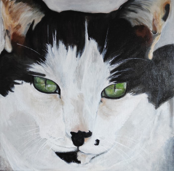 Œuvre contemporaine nommée « Portraits de chats », Réalisée par DOM-L