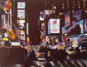 Œuvre contemporaine nommée « Times Square, minuit », Réalisée par BONNEAU-MARRON