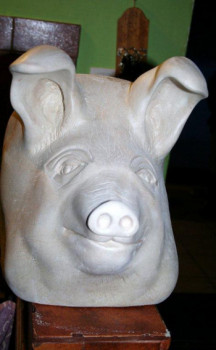 Œuvre contemporaine nommée « cochon 1 », Réalisée par ZOABUC